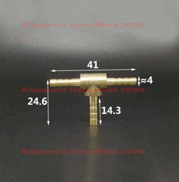 4 5 mm Quick fitting Brass Y T L Tee elbow female male thread connector tube joint Splicer Pipe Fitting Hose Copper coupler - Image 3