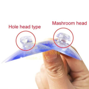 Hole head Clear PVC sucker plastic hooker wedding car flower DIY home toy card diy smooth flat tile glass sucker hanger