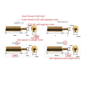 M2M2.5M3M4 thread copper spacer self tapping tap screw outer Hex nut pillars Nut Hex Brass Standoff Male - Female Copper