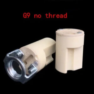 G9 lamp base Pottery and Porcelain body steel hanger Ceramic G9 lamp holder m10 bracket lamp socket Full thread and smooth