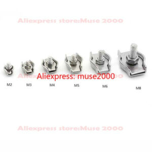 M2 M3 M4 M5 M6 M8 M10 Twist wire rope simplex rope clip 316 steel hardware hooker hanger photo frame fastener ending tip
