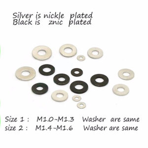 M1 M1.2 M1.3 fitting washer steel siliver steel flat washer for nut screw fastener phone electronic computer motherboard DIN125