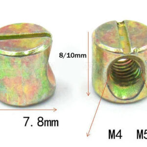4X8x8 5X8X10 Furniture cross bar nut children baby bed connector wood bed tool shelf hammer nut T screw nut column crossbar hole