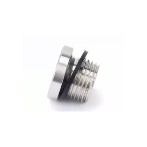 304 steel male thread plug ending ED flange type M8 M10 M12 M14 M16 M20 M22 M27 metric thread pitch fine seal hydraulic tube
