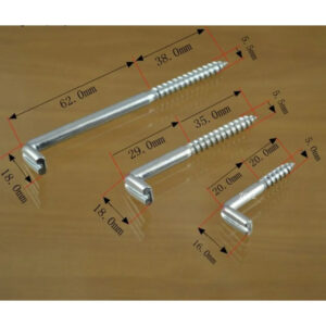 6X65  6X100mm screw L shape photo frame hanger hooker self tapping electrical box wall fastener flat with sloted head wood bolt