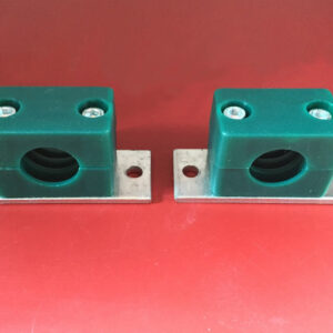 Screw install edge no cover plate Hydraulic pipe clamp OD 6-57mm High pressure liquid gas damping shock absorption DIN 3015