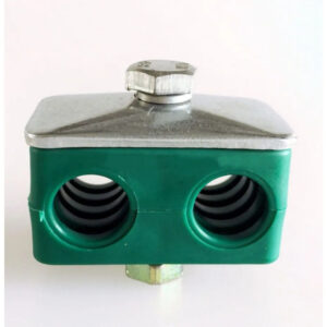 2 tube hole Hydraulic pipe clamp Sliding rail OD6-42mm oil tube laboratory High pressure liquid gas damping shock absorption