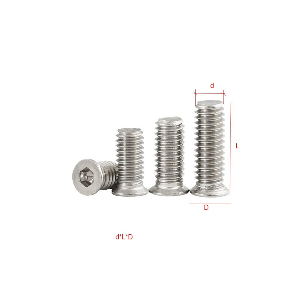 m2 m2.5 m3 m4m5m6m8 small head 304 steel bolt smaller head screw inner hex hexagon drive nickle plated fastener nut - Image 2