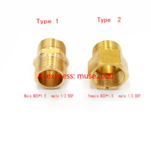 Male Female M20X1.5  to 1/2 bsp male inch brass coupling brass coupler copper pipe joint connector meter tapping