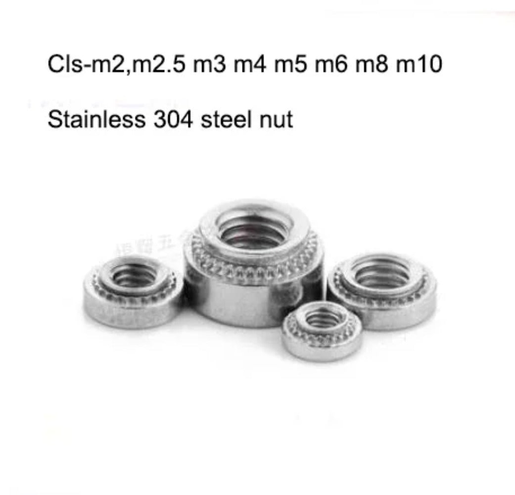304 stainless steel CLS M2/M2.5M3M4M5M6M8M10-0/1/2 PEM Self-Clinching pressured Nuts Pressure riveting nut board - Image 2