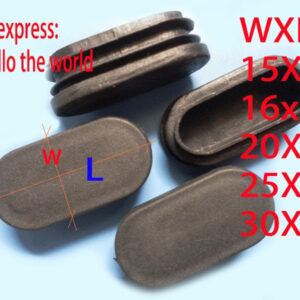15X30 16x34 20X40 25X50 30X60 ellipse oval Elliptic ellipsoid shaped tube plug cap end school desk chair steel leg oval feet