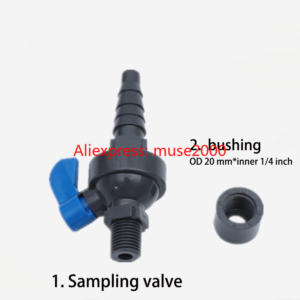 Sampling valve 1/4 thread with 20mm dia bushing converter joint labcock ball valve sampling valve Water valve laboratory gauge