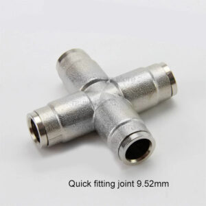 Cross joint tube connector 4 tube Quick fitting inserting tube joint Elbow nozzle base tee high pressure mist fog spray nozzle