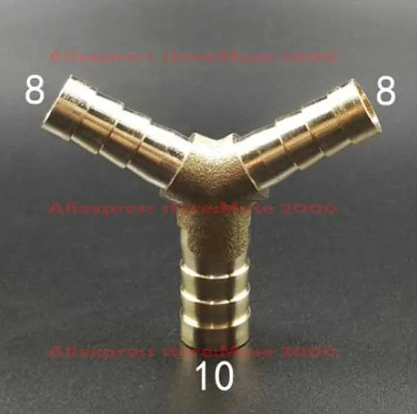 4 5 6 8 10 12 14 16mm Quick fitting Brass Y Tee connector tube joint Splicer 3 tube Pipe Fitting Hose Copper coupler connecting - Image 6