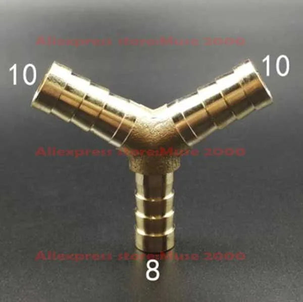 4 5 6 8 10 12 14 16mm Quick fitting Brass Y Tee connector tube joint Splicer 3 tube Pipe Fitting Hose Copper coupler connecting - Image 4