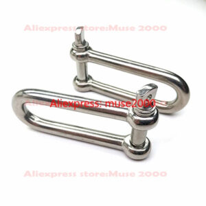 Lengthen D shackle  M4 M5 M6 M8 M10 M12 M14 M16 304 stainless steel U Type U sling screw, Wire rope lifting shackle chain buckle