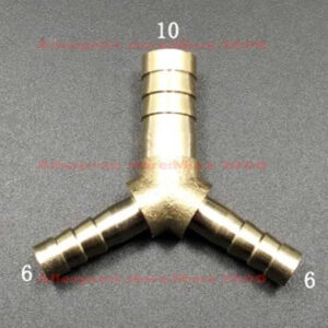 4 5 6 8 10 12 14 16mm Quick fitting Brass Y Tee connector tube joint Splicer 3 tube Pipe Fitting Hose Copper coupler connecting