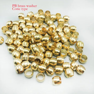 PB brass wahsr cone shape tube sleeve ring 3 4 5 6 8 10mm brass nylon oil tube sleeve brass Elow clip joint