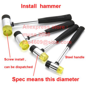 Tube plug Installing PU rubber hammer Head dia 25 30 35 40 mm steel handle floor ceramic tile Home install damper