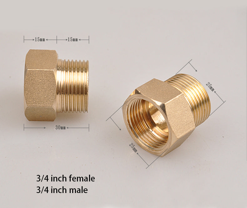 1/2 3/4 1 inch straight pipe joint outer thread to inner equal coupler steel copper tube water supply connector - Image 2