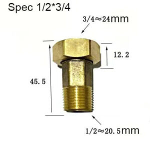 Brass copper water meter joint loose  joint coupler G1/2*3/4  G3/4*1inch  G1*1.2inch water giving measurement woggle