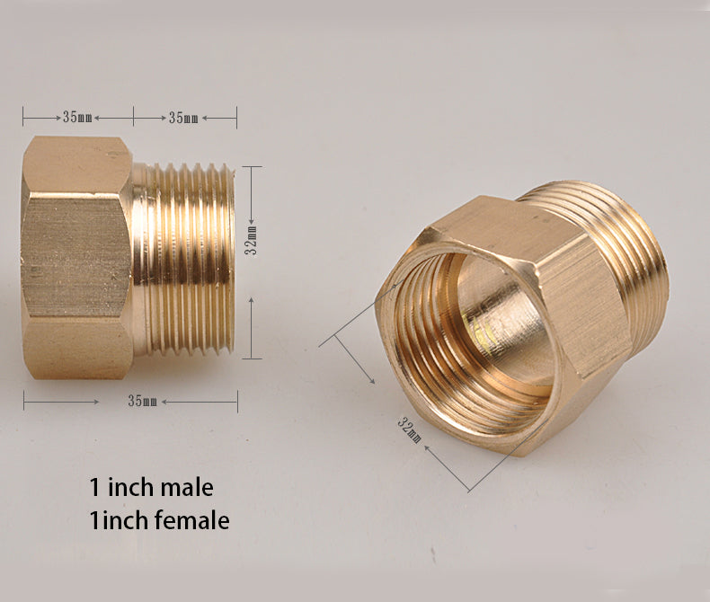 1/2 3/4 1 inch straight pipe joint outer thread to inner equal coupler steel copper tube water supply connector - Image 4