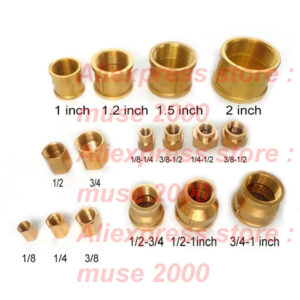 M14*1.5 G1/8-1/4 3/8 1/2 3/4 1 1.2 1.5 2 Female straight joint converter 2 Female brass coupler meter connector  controller guag