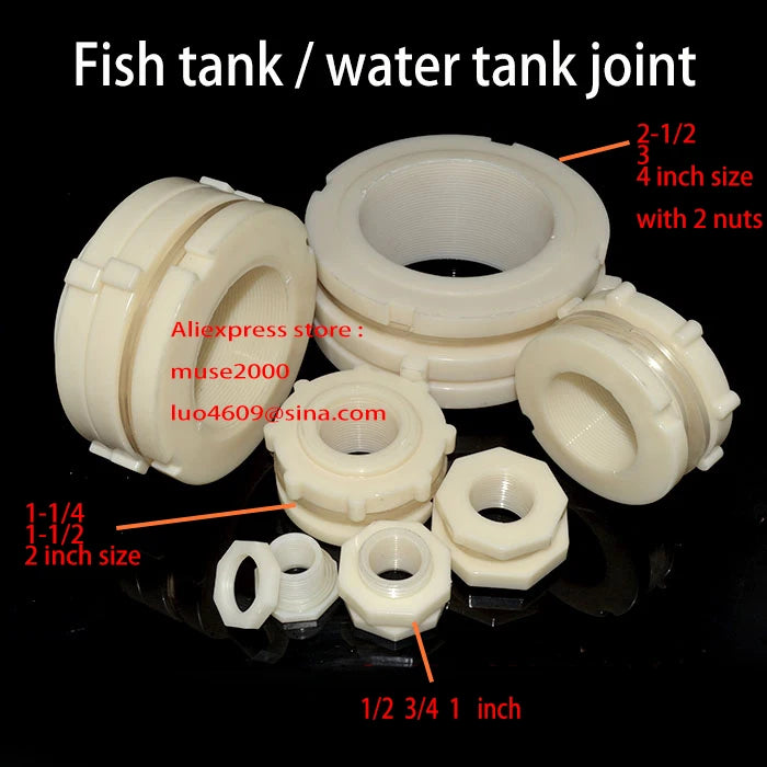1/2 3/4 1 1-1/4 inch BSPT fish water tank joint inner thread connecting faucet swim pool bucket Clamp nut Pipe Joint - Image 3