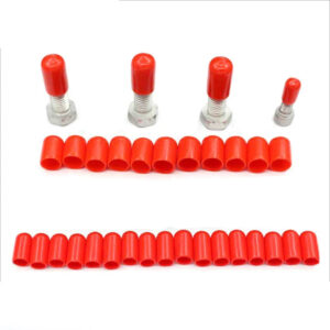 Red 18 20 22 24 26 27 30 36 40mm End cap PVC Plastic  Cable wire  thread cover vinyl End cap PVC rubber steel tube protector