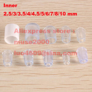 clear 2.5 3 3.5 4 4.5 5 6mm round feet steel line wire end outer cover cap transparent bow dish rack shelf Iron Art cloth hanger