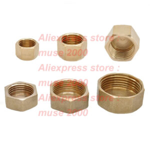 1/8 1/4 3/8 1/2 3/4 1 inch mm tube joint end brass tube end inner thread female pipe end copper plug thread cover cap