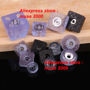 16 18 22 20 30mm square round Plastic cabinet feet pad buffer damper rubber audio foot wood Moisture wear noise proof