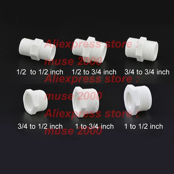 POM plastic tube joint BSPT 1/2 3/4 1 inch male thread connector bushing solar water heater equal convertor
