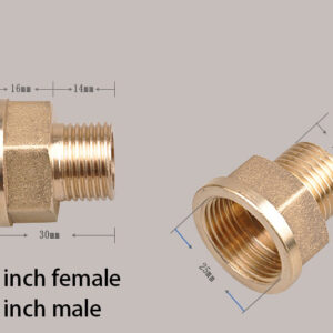 1/2 3/4 1 inch straight pipe joint outer thread to inner equal coupler steel copper tube water supply connector