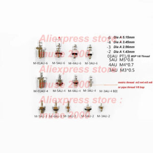 m3 m4 m5 m6 G1/8 AU Copper pneumatic quick tube micro straight connector Pagoda-Shape 2 3 4 5 6 mm tube Connectors straight type