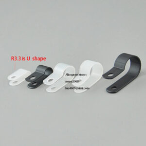 R3.3- 50 mm cable clamp cable tie Nylon wire clip,clamp dia black white wire cable distribution fastener PCB Wire zip holder