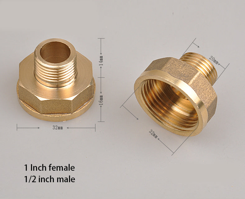 1/2 3/4 1 inch straight pipe joint outer thread to inner equal coupler steel copper tube water supply connector - Image 3