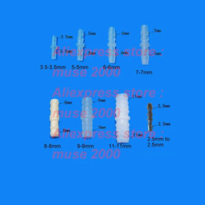 2.5 3.5 5 6 7 8 9 11 mm plastic tube joint connector soft silicone rubber Oxygen tube Pump pipe quick fitting garden gas
