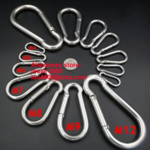304 Spring Buckle snap hooks casting 40 50 60 70 80 90 100 120 140 mm Length  Home hanging Spring Buckle rope  Chain key No2