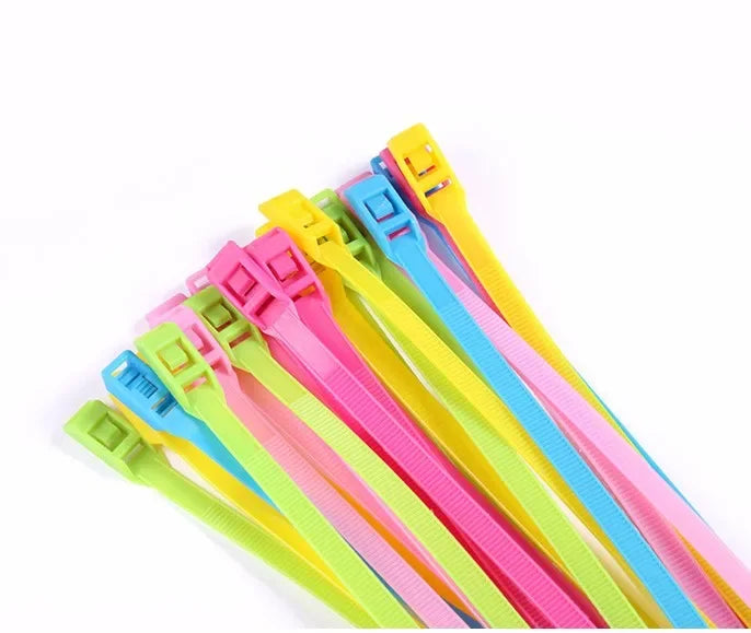 8X350 mm detachable cable tie Releasable re-usable Nylon wire zip tie,slacken loosen relax tighten bundle up - Image 2