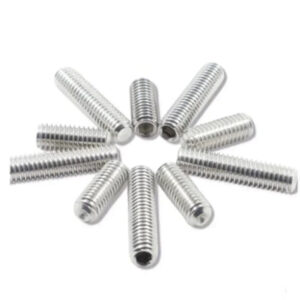 M2.5*2.5 3 4 5 6 8 10 12 16mm 304 steel set screw stainless steel inner hex no head bolt concave end hollow ended DIN 916 silver