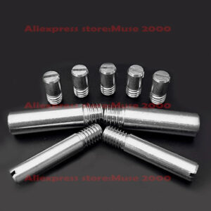 Dowel pin M3 m4 m5 m6 m8 dowel pin male thread  slotted head male thread 304 stainless steel axis rounf column pin