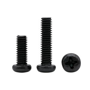M1M1.2M1.4M2M2.5M3 black 304 bolt fastener pan head flat cut end electronic screw repair laptop PC