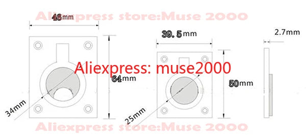 304 steel hiden ring invisible puller pull ring embedded pull Cabinet Move Sliding door marine ship yacht square floor buckle - Image 4