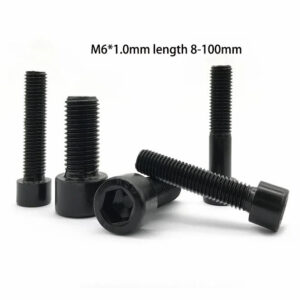 Grade 8.8 Steel M6*1.0 Cup head inner hex drive Forging machine Lathe workstations screw Lathe Tool Arbor Bolt black