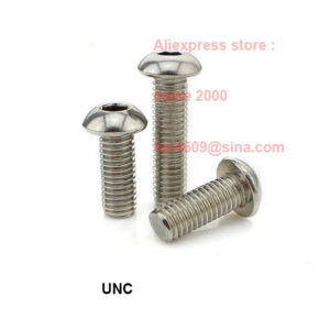 UNC 5/16-18 pitch thread 304 stainless steel button head inner hexagon Hex drive Length 1/2 5/8  3/4 1 1-1/4 1-1/2 2 inch