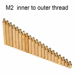 M2 thread copper spacer Length 3-32mm +3mm outer thread kurneled nut Monitor connecting column Copper Nut M2 threaded pole CCTV