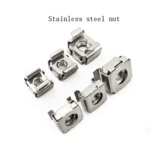 Stainless steel square Clip plate nut m4 M5 M6 M8 Cabinet steel board steel spring clamp machine outlet fastener crown screw set