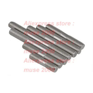 M8M10 x25-200 mm Threaded screw rod 2 ends thread steel pontil304 stainless steel pole screw bolt bar 3D printer light hanger