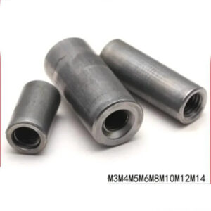Carbon Steel M4/M5/M6 Column Nuts, Furniture Welding Fasteners, Round Dia Lengthened Higher Screw Bolt Connectors for Ole Rod